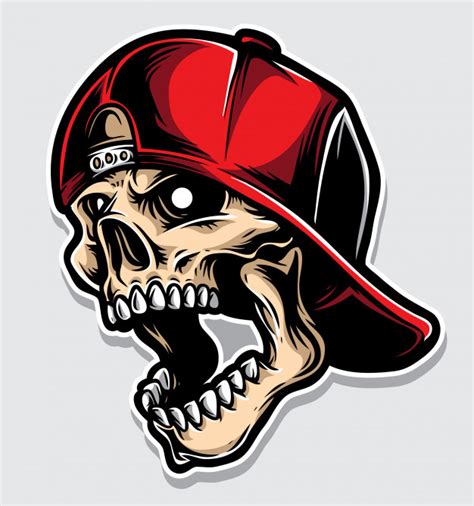 Hardcore Skull Logo Vector Premium Download