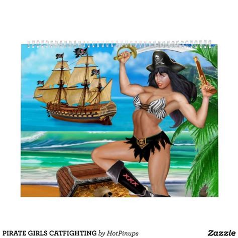 Pirate Girls Catfighting Calendar Zazzle Pirate Woman Girl Pirates