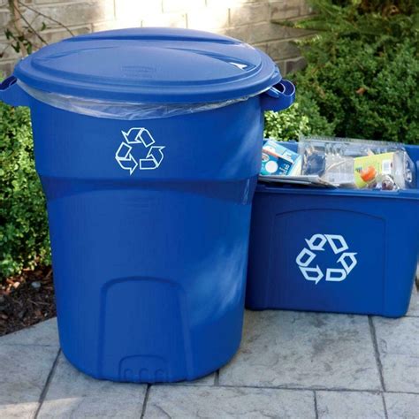 gallon outdoor recycling bin  trash