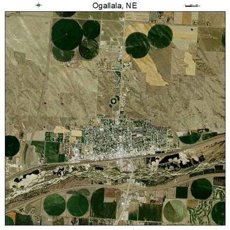 Aerial Photography Map Of Ogallala Ne Nebraska