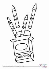 Crayons Colouring Quit Activity Activityvillage sketch template