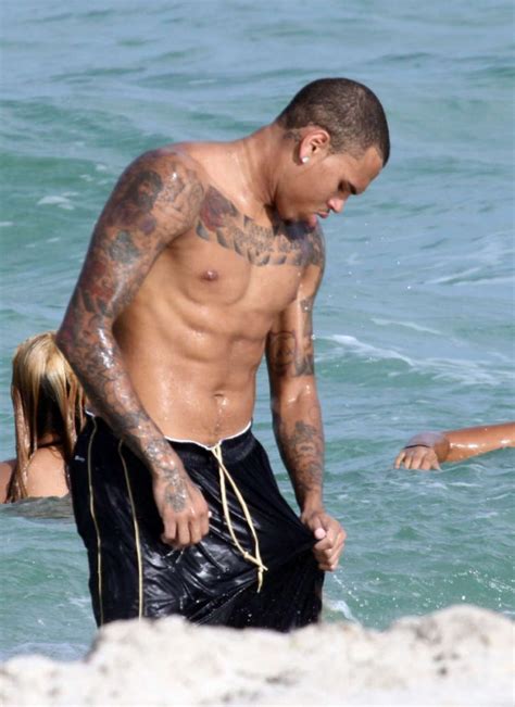 what s up with the swim trunks chris brown 75416