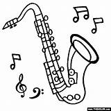 Saxophone Coloring Instruments Tenor Pages Musical Cartoon Dessin Alto Clipart Music Color Instrument Clip Thecolor Drawings Outline Jazz Board Cake sketch template