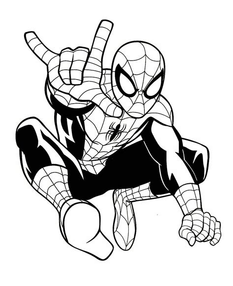 printable spiderman coloring pages  easy  fun coloringfolder