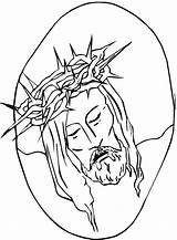 Jesus Coloring Pages Printable Kids Crown Thorns Friday Good Drawing Color Christ Children Calms Storm Pintables Getdrawings Sunday Bible Related sketch template