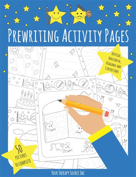 prewriting activity pages  therapy source