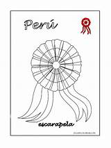 Escarapela Perú sketch template