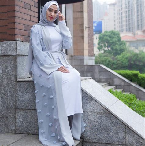 2018 fashion applique muslim dress women abaya middle east long robe