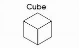 Cube Shapes 3d Shape Kids Printable Cubes Colour Print Own Reference Off sketch template