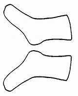 Socks Template Coloring Sock Clipart Outline Pages Colouring Printable Cliparts Aid Band Pair Library Clip Templates Chef Hat Archjrc Footprint sketch template
