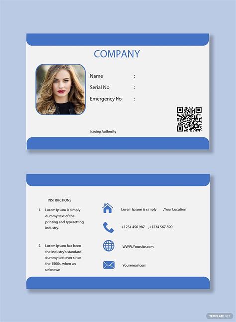 printable blank id card template printable cards