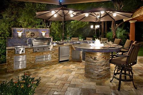 enjoy cooking     outdoor stone kitchen