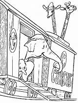 Coloring Pages Train Circus Kids Disney sketch template