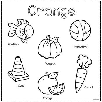 color orange printable color trace  write kindergarten worksheets
