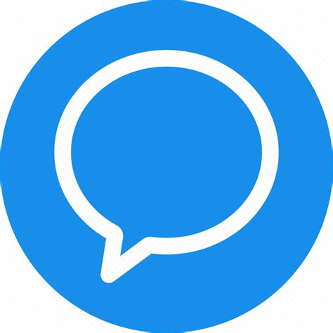 blue circle bubble chat chatting comment message icon
