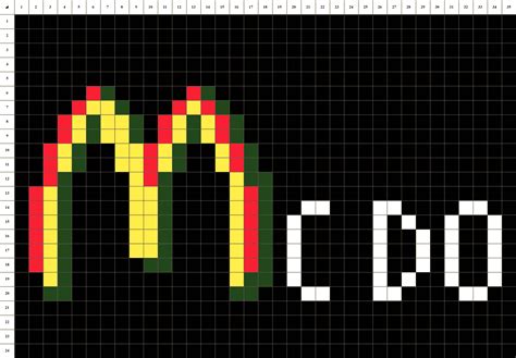 mcdonald  logo pixel art pixel art mcdonald  logo gaming logos
