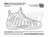 Kicksart Foamposite sketch template