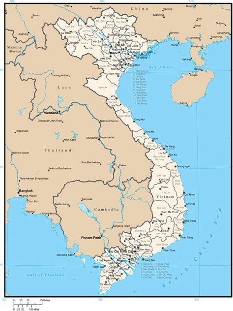 political map  vietnam