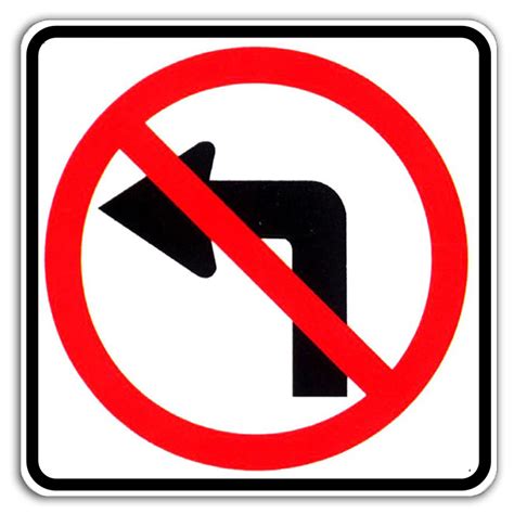 left turn sign dornbos sign safety
