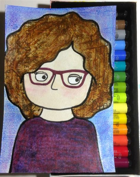 Mixed Media Self Portrait Step By Step Tutorial Sarah