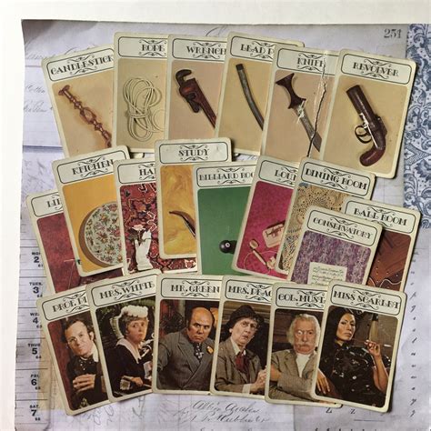clue game cards  vintage clue game cards great  smash etsy
