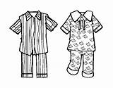 Pijamas Pyjamas Pigiami Colorier Pajama Pajamas Pj Acolore Coloritou sketch template