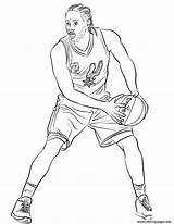 Coloring Pages Leonard Kawhi Nba Printable Curry Basketball Steph Iverson Allen Print Drawing Template Book sketch template