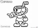 Cuphead Coloring Pages Printable Say Something Mugman Bosses Bettercoloring sketch template