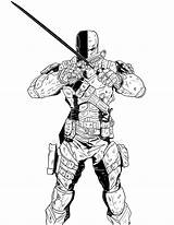 Deathstroke Drawing Coloring Pages Template sketch template
