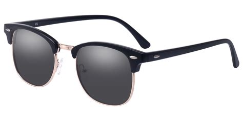salvatore browline prescription sunglasses black frame with gray