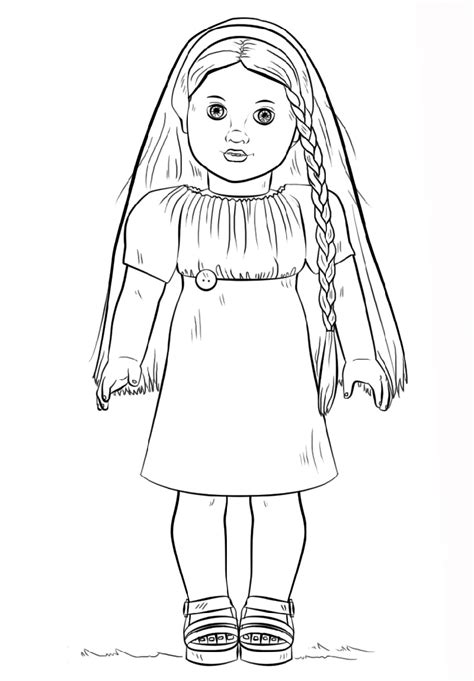 baby doll coloring page printable american girl doll pictures