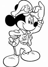Coloring Mickey Mouse Clubhouse His Pages Officer Suit Kidsplaycolor Adult sketch template