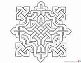 Coloring Knot Square Celtic Pages Clipart Printable Kids sketch template