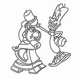 Beast Beauty Coloring Pages Lumiere Cogsworth Characters Printable Belle Toddler Wonderful Articles Getdrawings Getcolorings sketch template