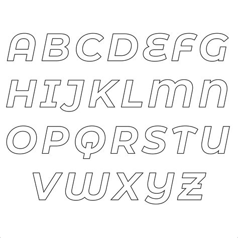 downloadable  printable alphabet stencils template printable