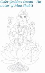 Coloring Navratri Kids Printable Pages Goddess Navaratri Pdf Open Print  Maa sketch template