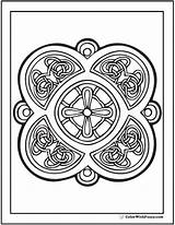 Celtic Cross Glass Stained Coloring Pages Printable Color Print Irish Window Template Colorwithfuzzy Scottish Adult Gaelic Ornate Adults Designs Might sketch template