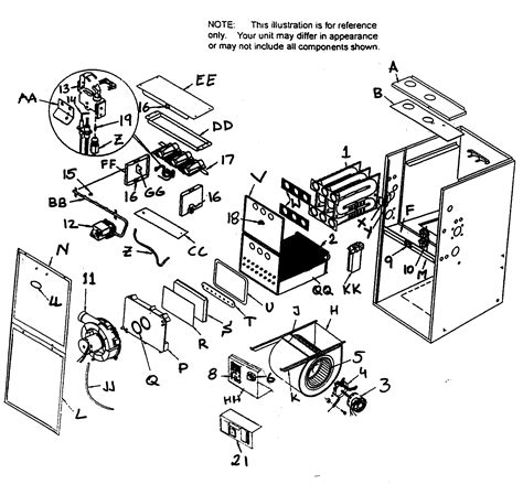 furnace diagram parts list  model tmpvja icp parts furnace parts searspartsdirect
