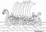 Viking Coloring Ship Pages Longboat Longship Boat Colouring Vikings Print Kids Drawing Color Printable Easy Norway Titanic Books Getdrawings Shield sketch template