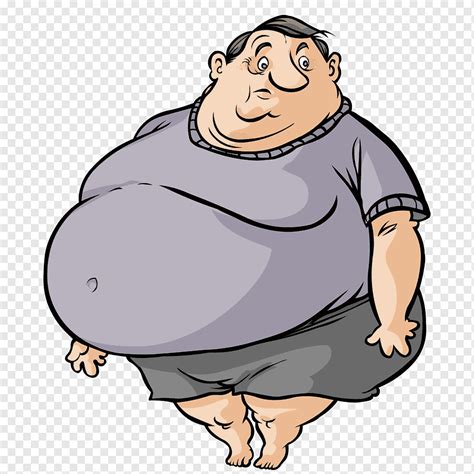 hombre ilustracion gordo hombre de dibujos animados lindo hombre gordo mano gente perdida