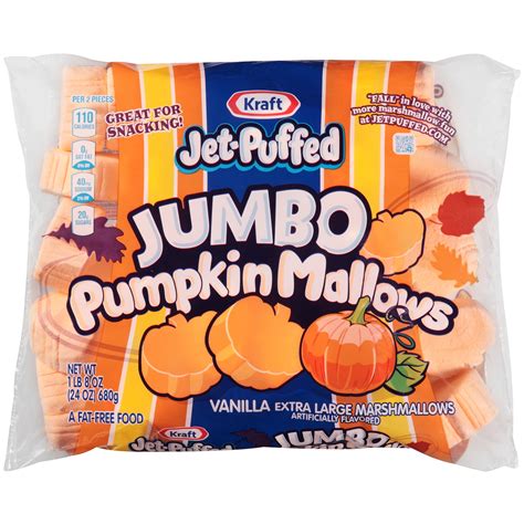 jet puffed jumbo mallows pumpkin marshmallows  oz wrapper walmartcom