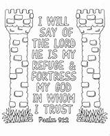 Psalm 91 Coloring Pdf sketch template