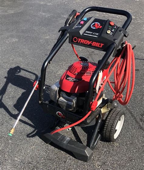 troy bilt xp  psi  gpm carb compliant cold water gas pressure washer powered honda