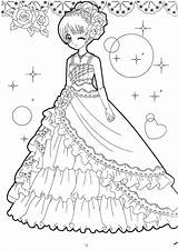 Princess Anime Coloring Pages Girl Getdrawings sketch template