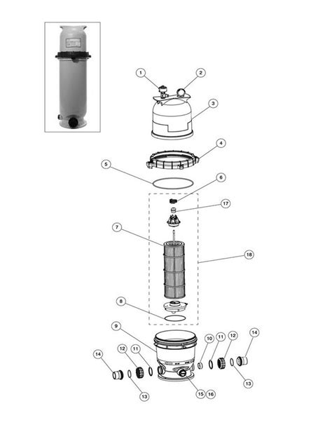 pentair de filter parts diagram