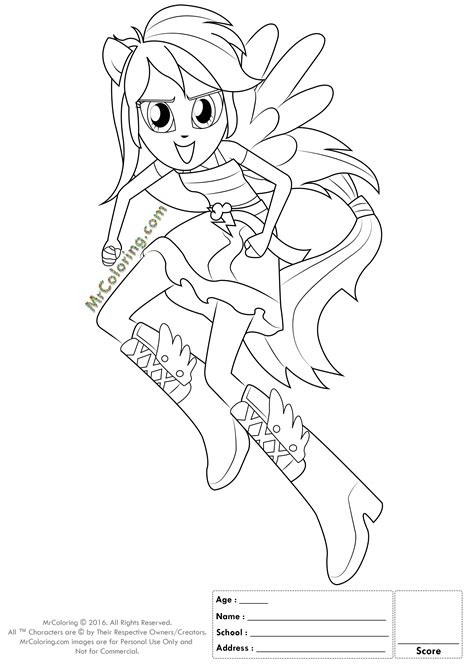 pony coloring pages rainbow dash equestria girls coloring home