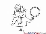 Coloring Loupe Kids Sheet Title sketch template