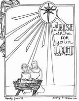 Advent Nativity Jesus Ministry Arise Shine Manger Angles sketch template