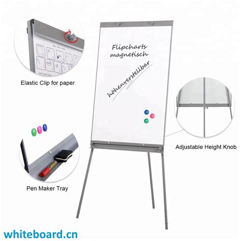 tripod flipchart board  extension arms whiteboard flip chart