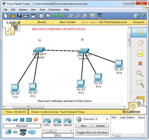 basic switch configuration ssh  port security  packet tracer learning academy